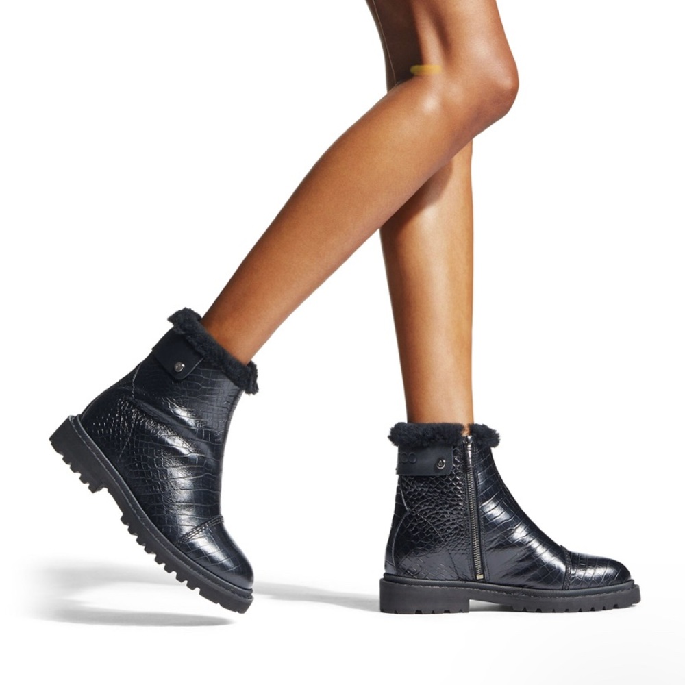 Jimmy Choo Voyager II/F Leather Ankle Boots 37 NWB